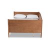 Baxton Studio Veles Mid-Century Modern Ash Walnut Finished Wood Full Size Daybed 183-11174-Zoro